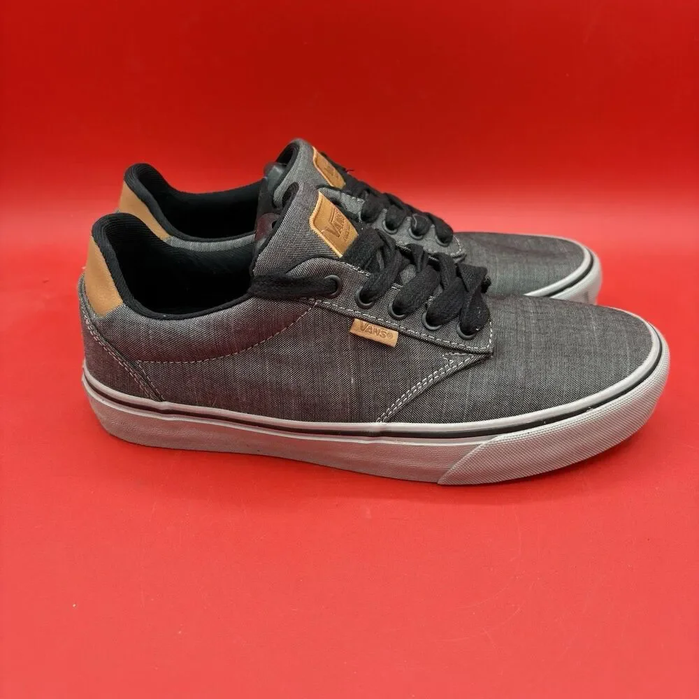 Vans Men's Atwood Deluxe Comfort Ortholite Gray Skate Shoes Sneakers Size 9